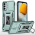 Ударостійкий чохол Square Ring зi шторкою на камеру на Samsung Galaxy A27 – Зелений / Light Green. Фото 1 з 1