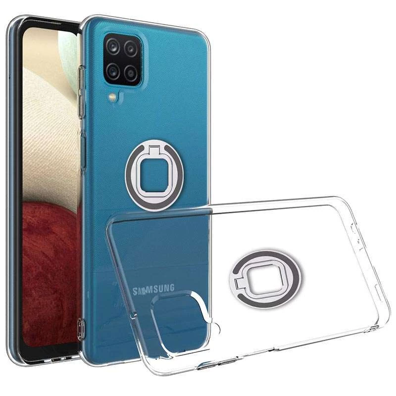 

TPU+PC чохол завтовшки 2.0мм з кільцем на Samsung Galaxy A12 (Прозорий)