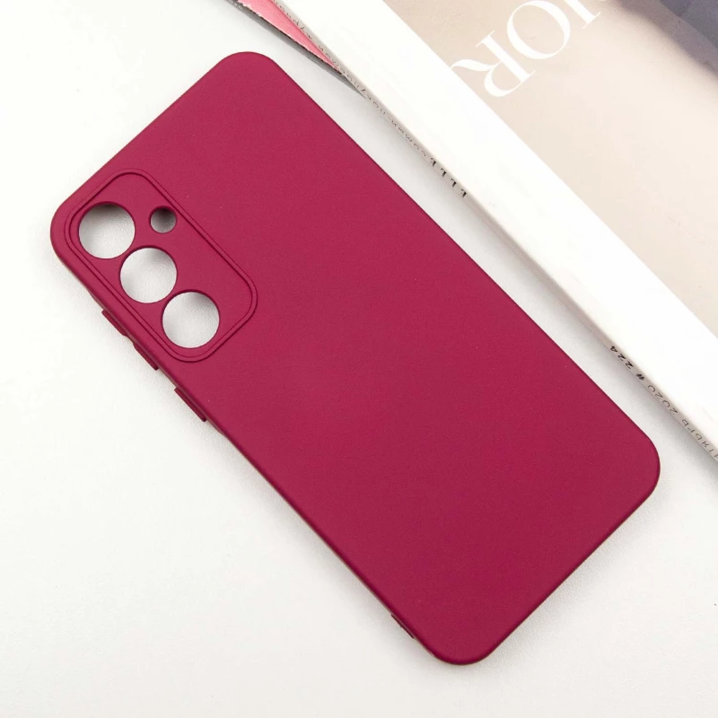 Чохол Silicone Case Lakshmi Plus з закритою камерою на Samsung Galaxy S24 – Бордовий / Marsala. Фото 2 з 7