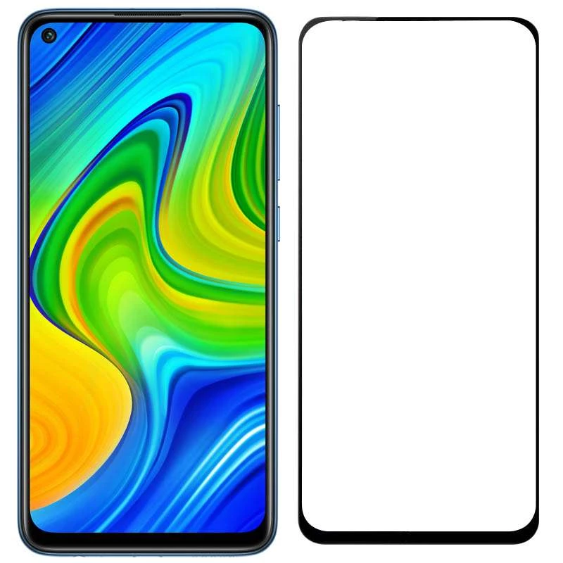 

Защитное стекло 2.5D CP+ для Xiaomi Redmi Note 9 5G / Note 9T (Черный), Чорний