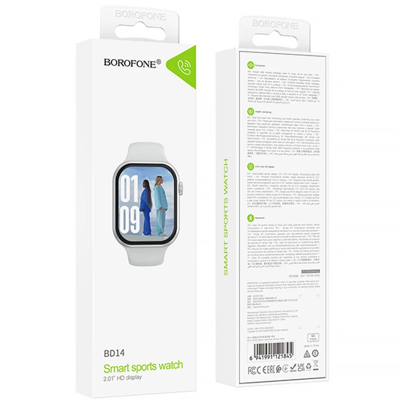 Смарт-годинник Borofone BD14 Smart sports watch (call version) – silver. Фото 3 з 3