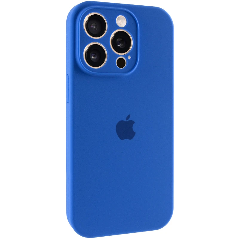 Чехол Silicone Case с защитой камеры для Apple iPhone 14 Pro Max (6.7") – Синий / Capri Blue. Фото 3 из 13