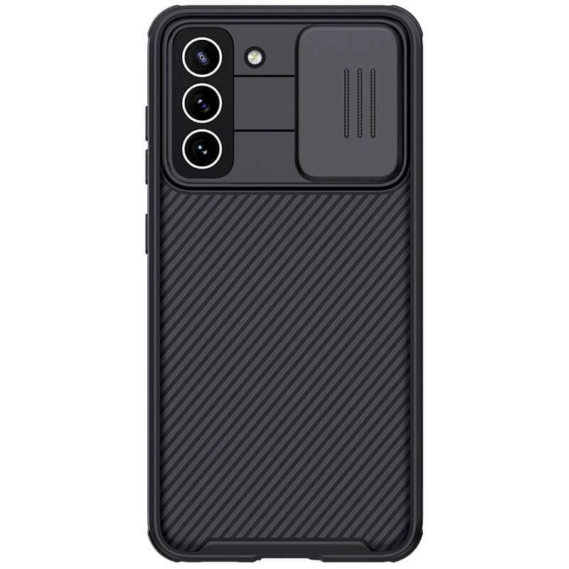 

Карбоновая накладка Nillkin со шторкой для камеры для Samsung Galaxy S21 FE (Черный / Black), Чорний / black