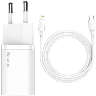 СЗУ Baseus Super Si Quick Charger 1C 20W + кабель Type-C to Lightning фото 1 из 3