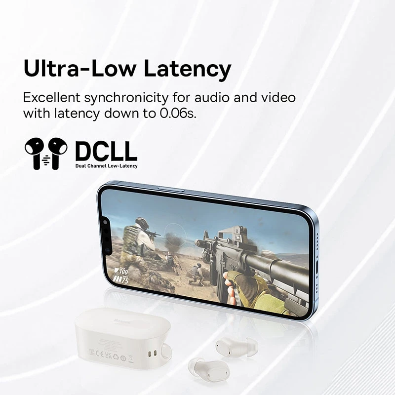 Бездротові TWS навушники Baseus Bowie EZ10 OS (A00054300116-Z) – White. Фото 5 з 6