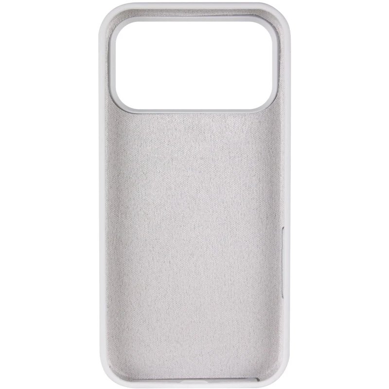 Чохол Silicone Case з закритим низом на Apple iPhone 17 Pro (6.3") – Білий / White. Фото 4 з 6