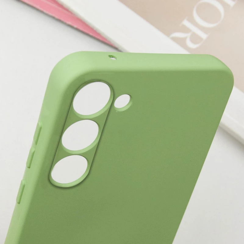 Кольоровий силіконовий чохол GETMAN із закритою камерою для Samsung Galaxy S23 – Зелений / Pistachio. Фото 8 з 10