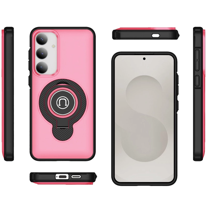 TPU+Textured PC Magnet для Samsung Galaxy S24 – Pink. Фото 3 з 4