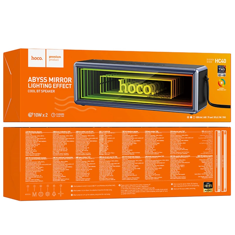 Bluetooth Колонка Hoco HC40 Luz sports – Black. Фото 2 з 6