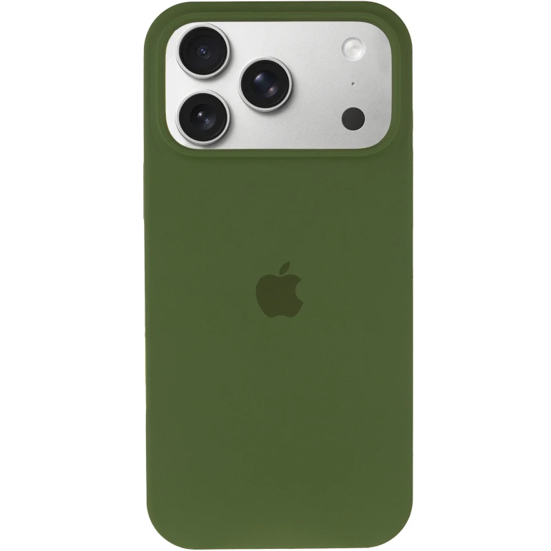 Чохол Silicone Case з закритим низом на Apple iPhone 17 Pro (6.3") – Зелений / Dark Olive. Фото 3 з 6