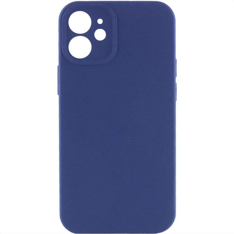Чохол Silk Full Camera Protective (AA) NO LOGO для Apple iPhone 12 (6.1") – Синій / Deep navy. Фото 1 з 4