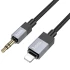 Аудио кабель Aux Hoco UPA32A Clever digital (Lightning to AUX 3.5mm) (1m) – Black. Фото 2 из 5