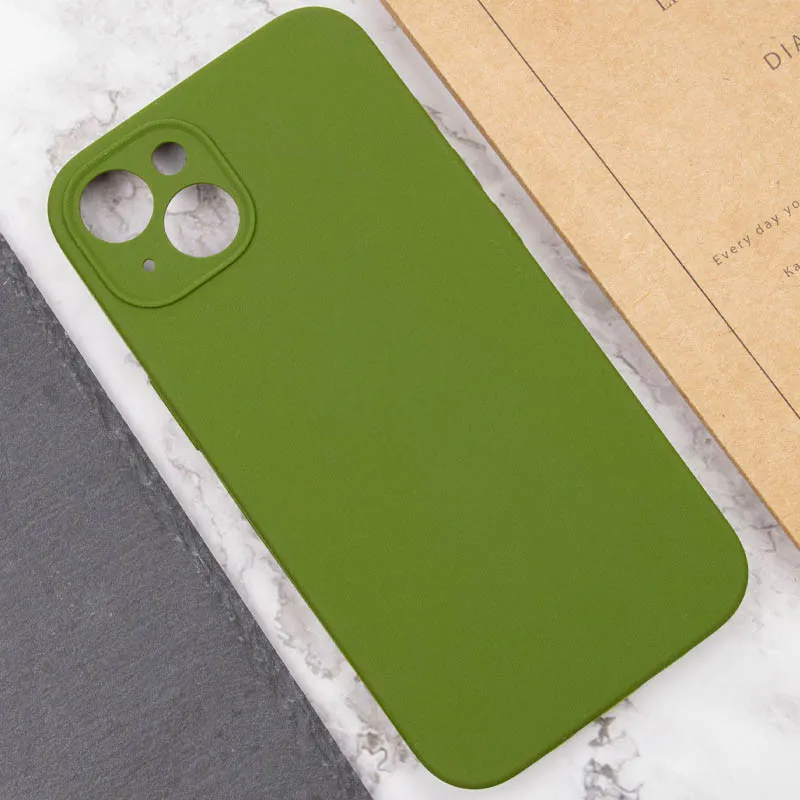 Чохол Silk Full Protective (AA) NO LOGO для Apple iPhone 16 Plus – Зелений / Dark Olive. Фото 9 з 12