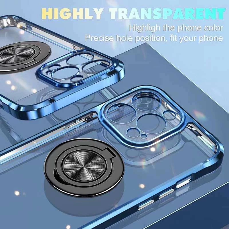 TPU+PC чохол Kickstand Color на Apple iPhone 14 Pro Max (6.7") – Синій / Чорний. Фото 7 з 10