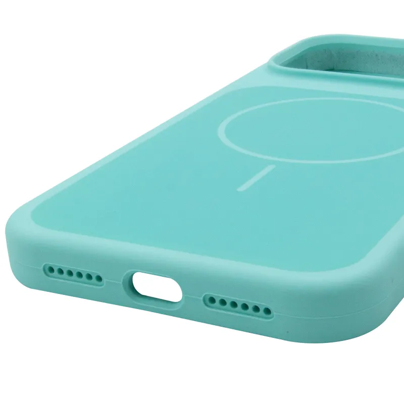 Чохол Silk Duo Color (AA) NO LOGO with Magnetic Fit для Apple iPhone 18 Pro Max – Turquoise. Фото 5 з 5