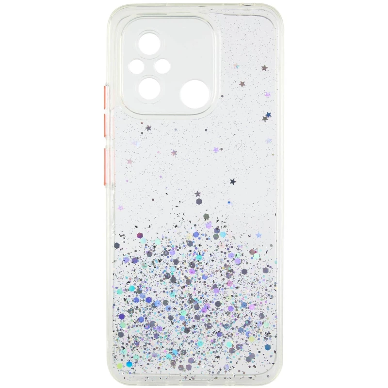 Чохол з блискітками та захистом камери на Xiaomi Redmi 12C / Poco C55 – Прозорий. Фото 4 з 9