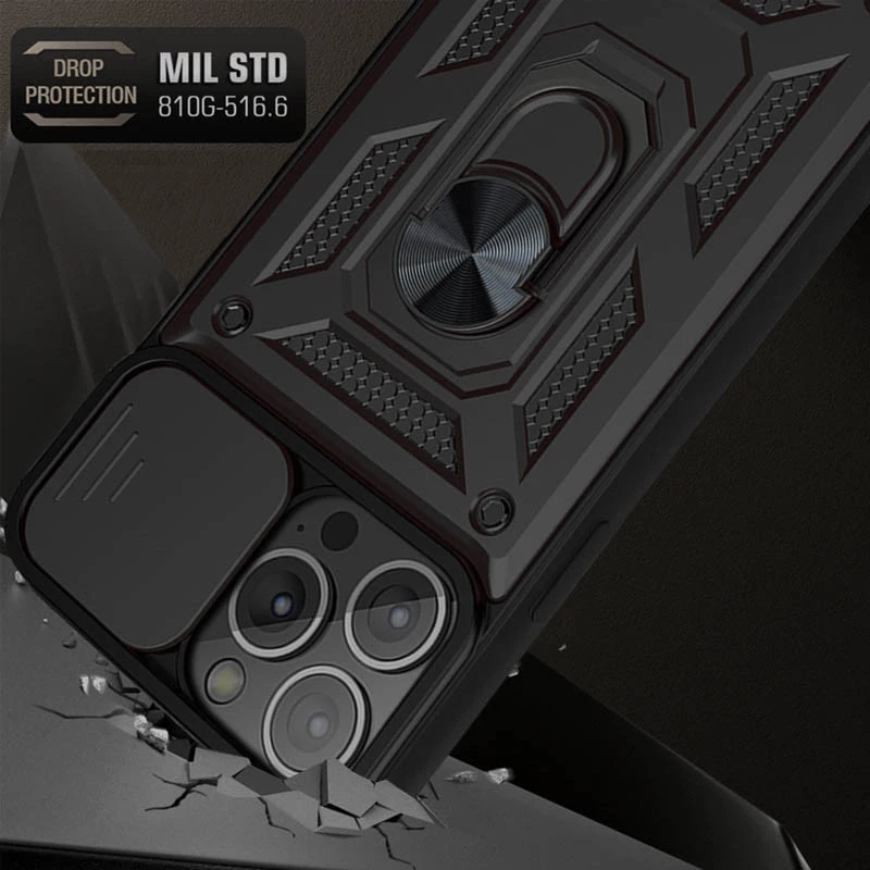 Протиударний чохол Serge Ring з захистом камери на Apple iPhone 11 Pro (5.8") – Чорний. Фото 8 з 13