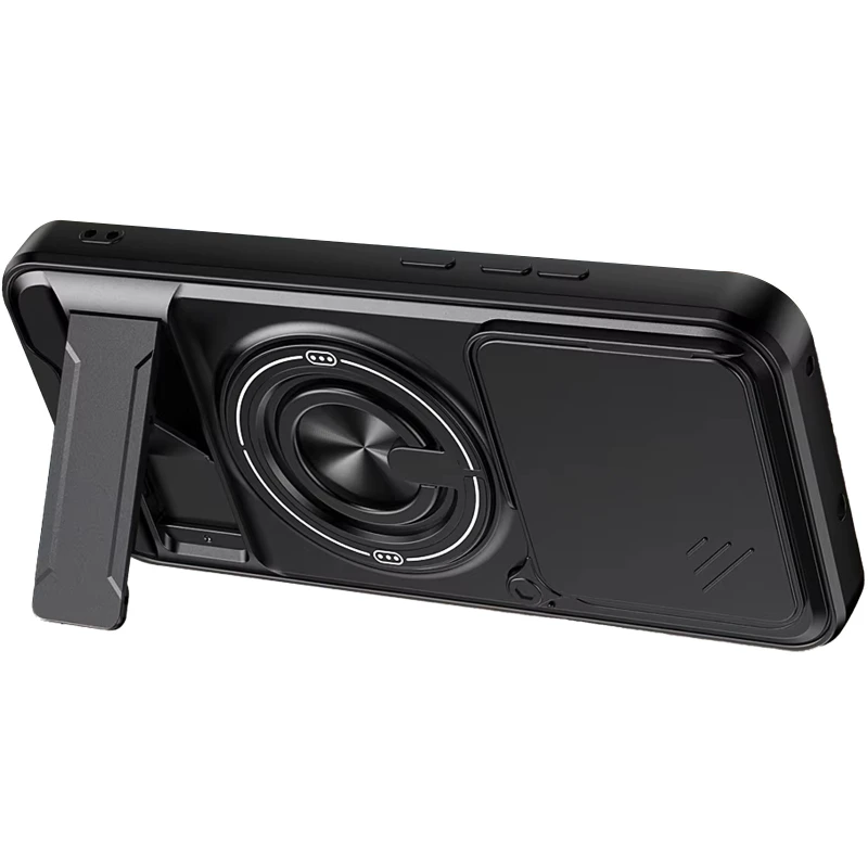 Ударопрочный чехол Camshield StandRing case для Realme GT 7 – Black. Фото 2 из 2