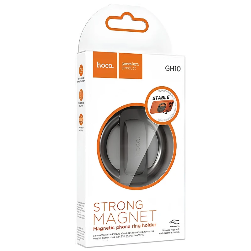 Магнітний тримач Hoco GH10 Magic – Metal grey. Фото 2 з 5
