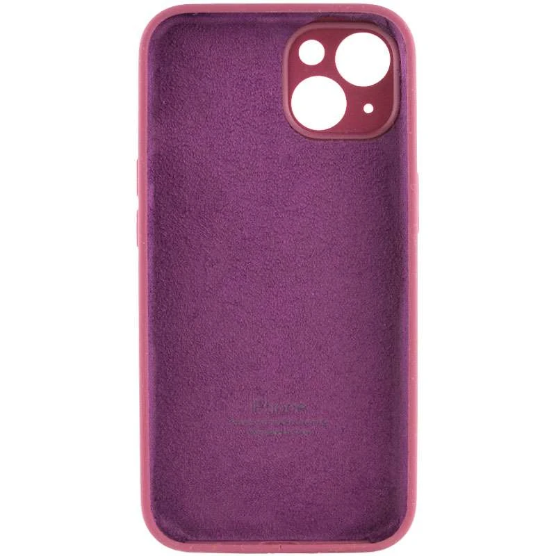 Чехол Silicone Case с защитой камеры для Apple iPhone 14 (6.1") – Бордовый / Plum. Фото 2 из 4