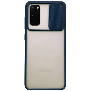 Матовий силіконовий чохол зі шторкою для камери на Samsung Galaxy S20 фото 1 з 3