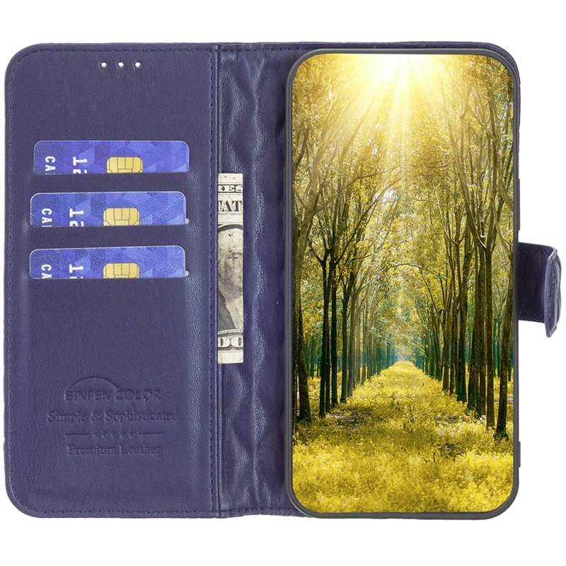 Кожаный чехол-книжка Sweet Line для Xiaomi Redmi Note 15 Pro 5G – Blue. Фото 4 из 4