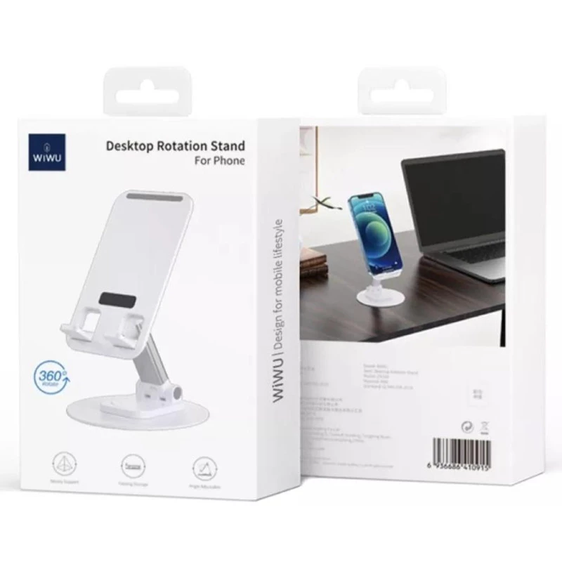 Підставка для планшетів WIWU ZM109 Desktoop Rotation Stand – White. Фото 6 з 6