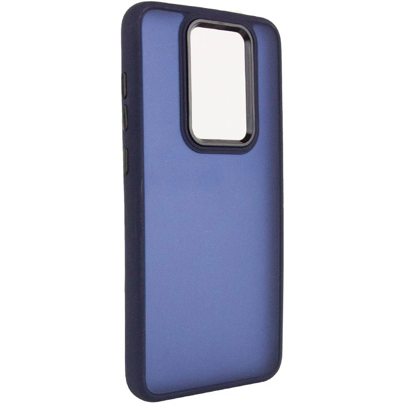 Чехол TPU+PC Lyon Frosted на Xiaomi Redmi Note 9 / Redmi 10X – Синий / Navy Blue. Фото 2 из 7