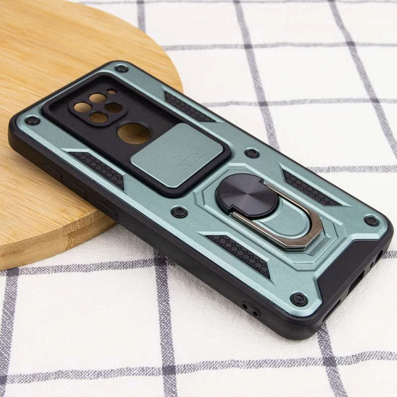 Протиударний чохол Serge Ring з захистом камери на Xiaomi Redmi Note 9 / Redmi 10X – Зелений. Фото 4 з 5