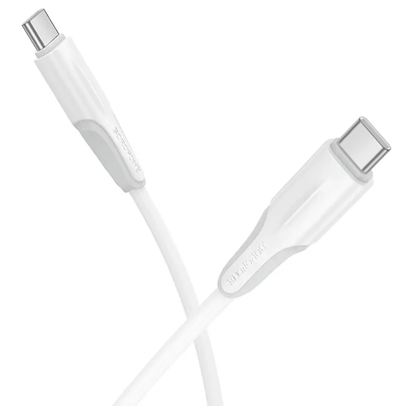 Дата кабель Borofone BX119 New Type-C to Type-C 60W (1m) – White. Фото 4 з 7