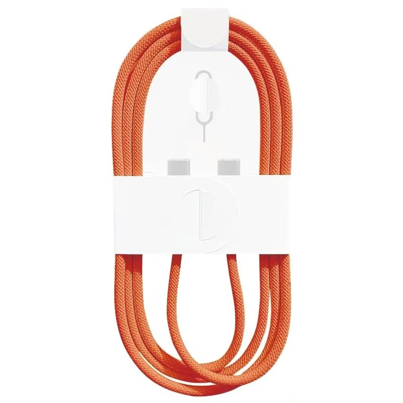 Дата кабель USB-C to USB-C FineWoven iP17 for Apple (AAA) (1m) (box) – Orange. Фото 2 з 3