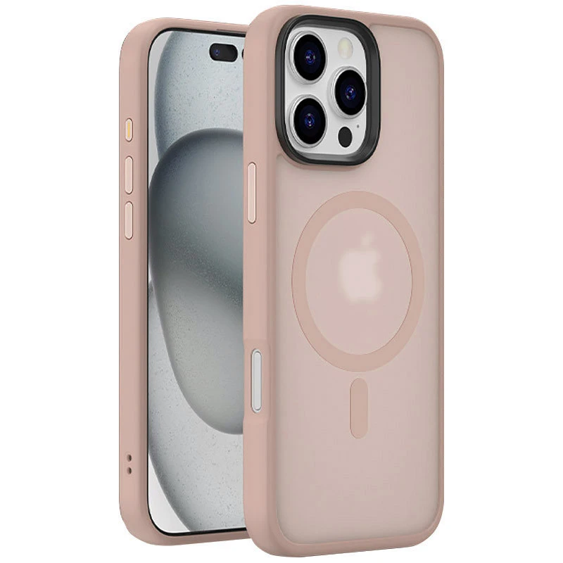 Чохол Colorful Metal Buttons MagSafe для Apple iPhone 16 Pro – Gold. Фото 1 з 1