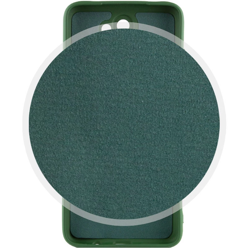 Кольоровий силіконовий чохол GETMAN із закритою камерою для Xiaomi Redmi 9 – Зелений / Dark green. Фото 3 з 4