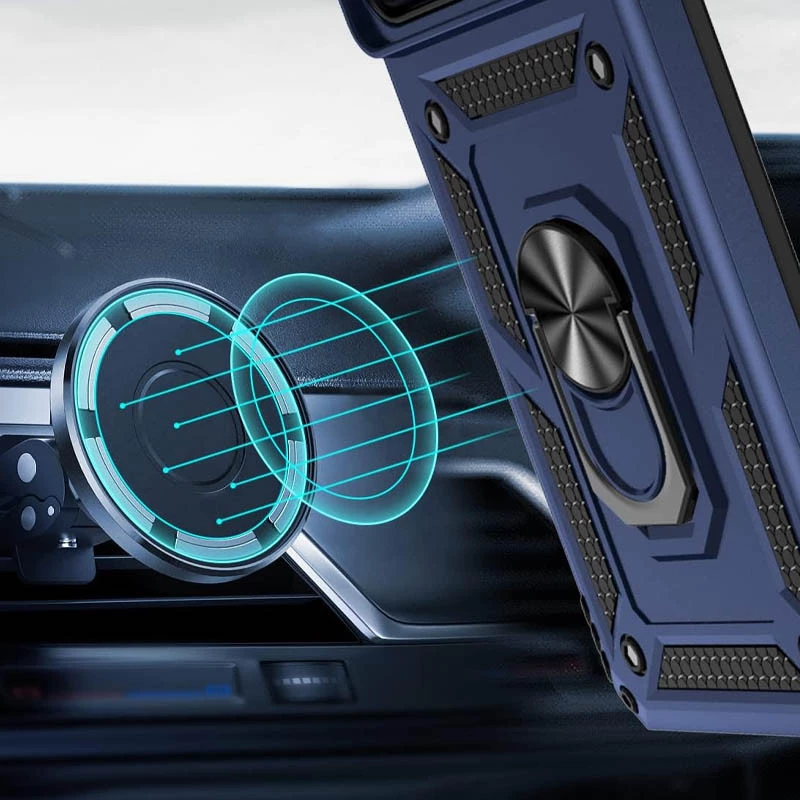 Ударопрочный чехол Serge Ring с защитой камеры для Xiaomi 13 – Синий. Фото 3 из 7