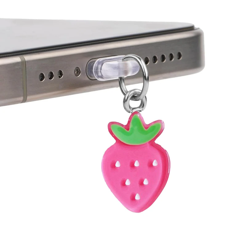 Заглушка силіконова Type-C з подвеской IP44 – Strawberry. Фото 2 з 2