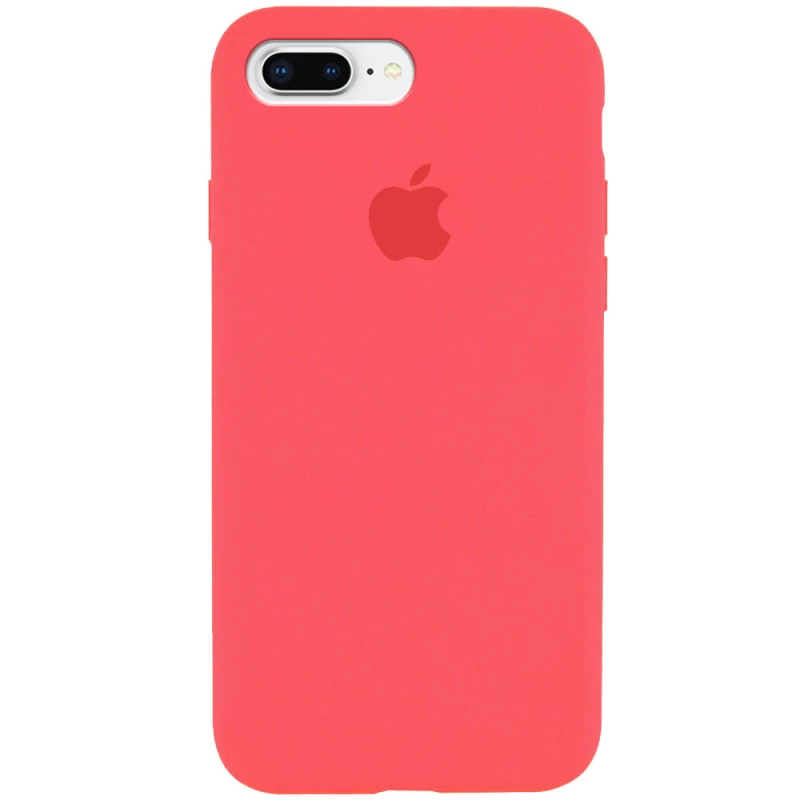 

Чехол Silicone Case с закрытым низом для Apple iPhone 7 plus / 8 plus (Арбузный / Watermelon red), Кавуновий / watermelon red