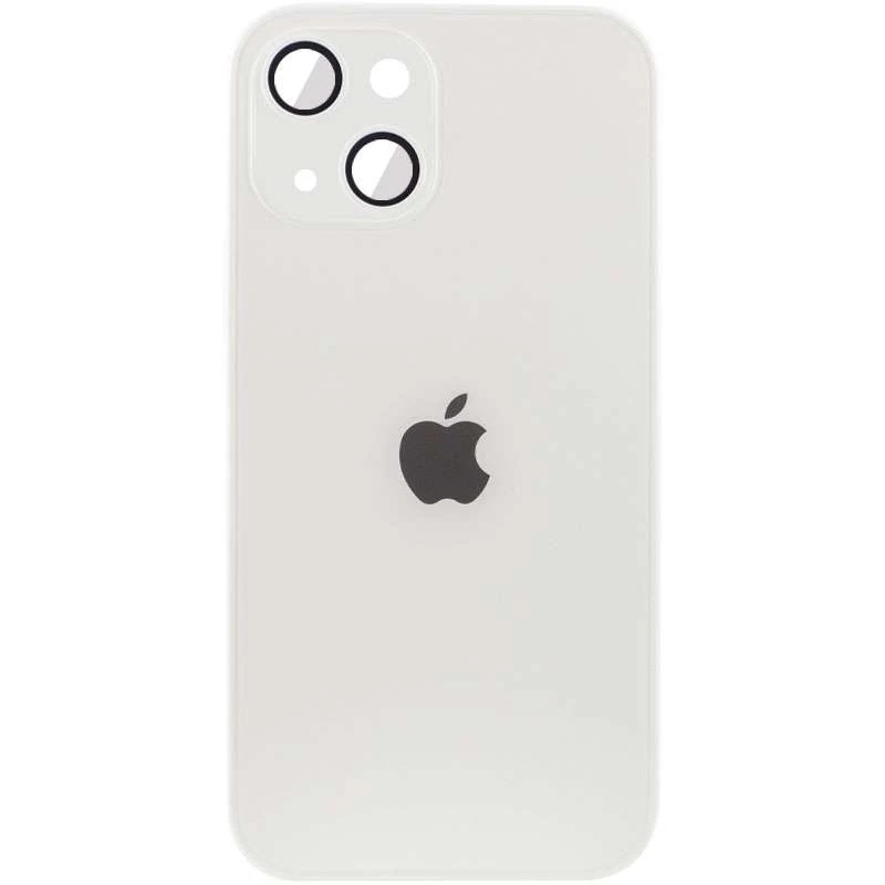 

Силиконовый сапфирный чехол со стеклянной поверхностью на Apple iPhone 14 (6.1") (Pearly White), Білий / white