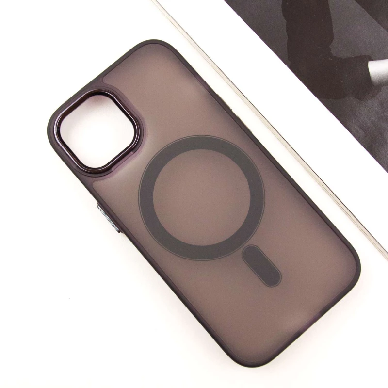 Кольоровий TPU+PC з MagSafe на Apple iPhone 14 (6.1") – Dark Purple. Фото 5 з 10