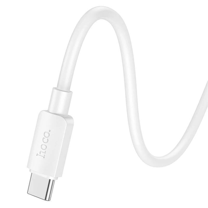 Дата кабель Hoco X96 Hyper Type-C to Type-C 100W (1m) – White. Фото 3 з 4