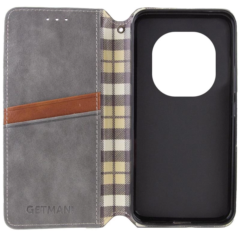 Чохол книжка GETMAN кубик для Xiaomi Redmi Note 14 Pro 4G – Сірий. Фото 7 з 7