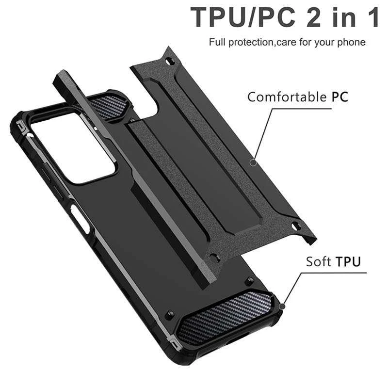 Протиударний чохол з посиленими кутами Immortal на Xiaomi Poco X5 Pro 5G – Чорний. Фото 2 з 4