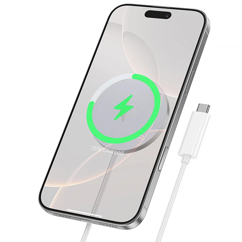 БЗП Hoco CW63 Fast Qi2 magnetic 15W – White. Фото 3 з 5