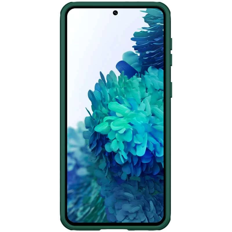 Карбована накладка Nillkin зі шторкою для камери на Samsung Galaxy S21+ – Зелений / Dark Green. Фото 2 з 6