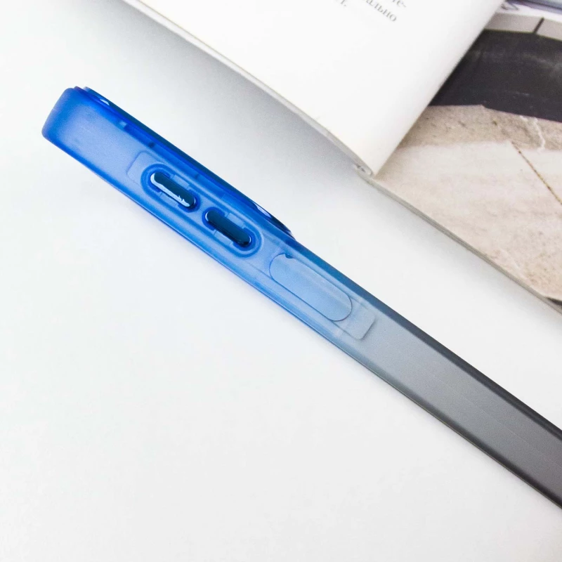 Силиконовый чехол фреш для Samsung Galaxy A25 5G – Черный / Синий. Фото 7 из 9