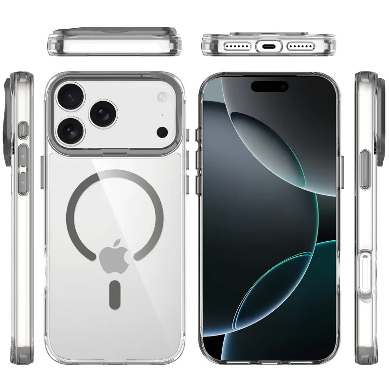 Чохол TPU Space Case Apex with Magnetic Fit для Apple iPhone 17 Pro (6.3") – Grey. Фото 4 з 5