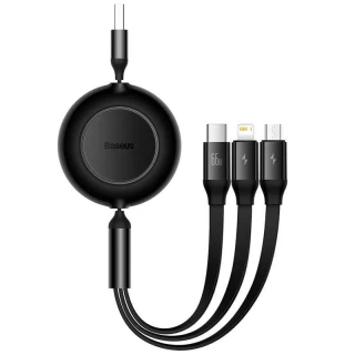 Дата кабель Baseus Bright Mirror 2 Series Retractable 3in1 3.5A (1.1m) (CAMJ01000) фото 1 з 6