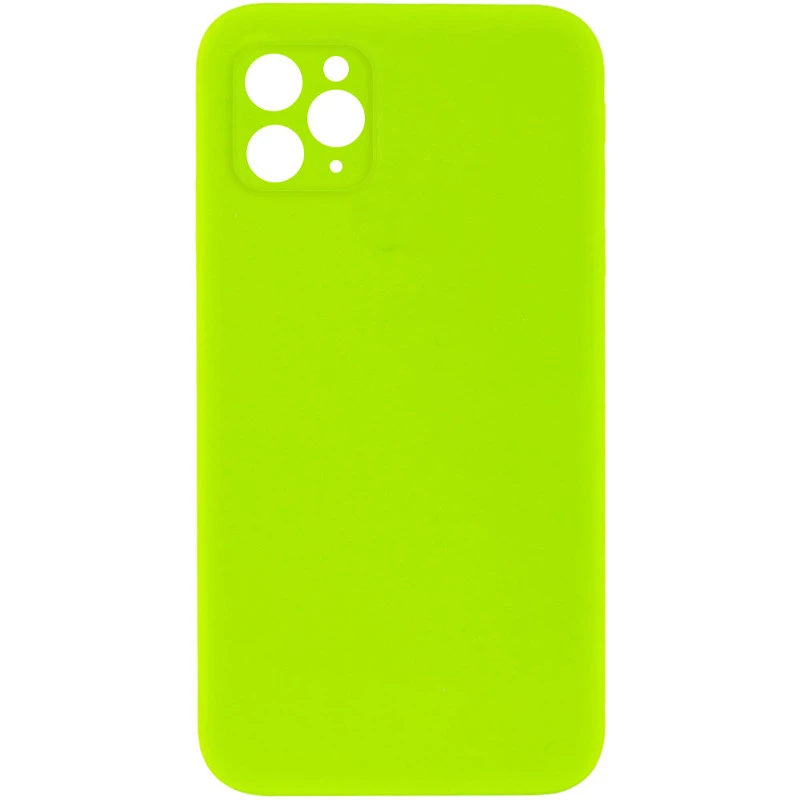Чохол Silicone Case Square L з захистом камери на Apple iPhone 11 Pro (5.8") – Салатовий / Neon green. Фото 1 з 3