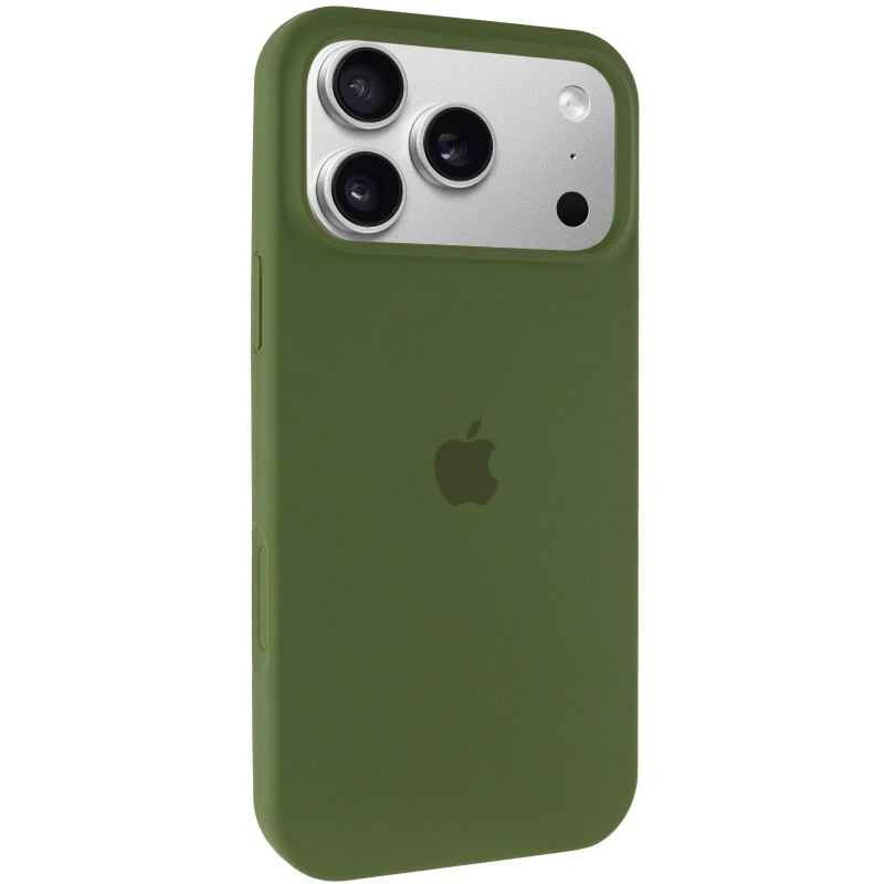 Чохол Silicone Case з закритим низом на Apple iPhone 17 Pro (6.3") – Зелений / Dark Olive. Фото 2 з 6