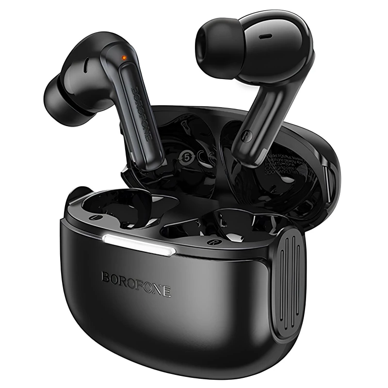 Бездротові TWS навушники BOROFONE FQ9 Plus Peaceful ANC+ENC – Black. Фото 1 з 4