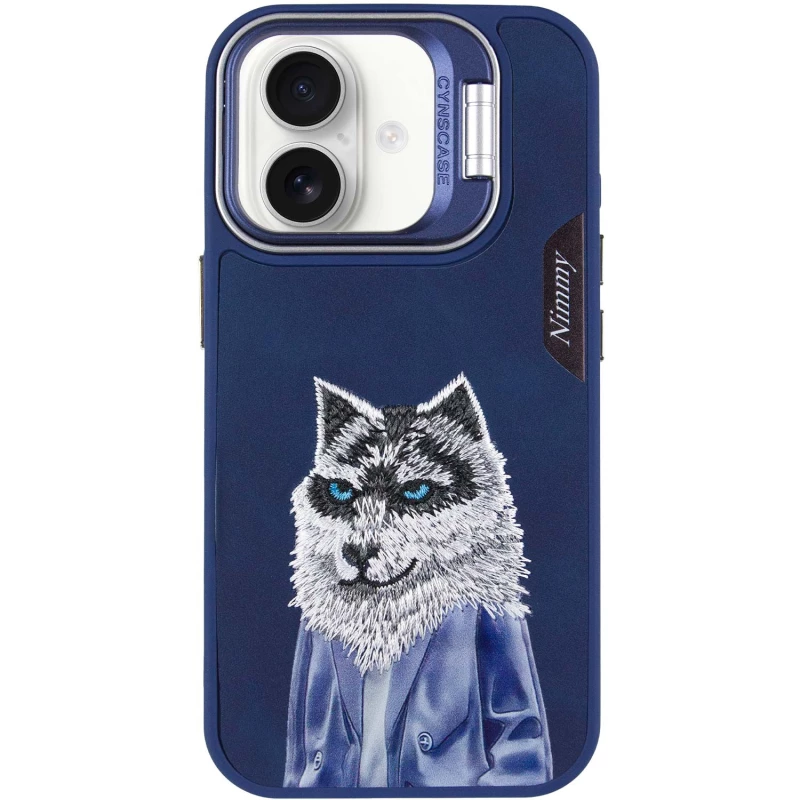 TPU+PC чохол з тваринами для Apple iPhone 16 – Blue Wolf. Фото 4 з 13